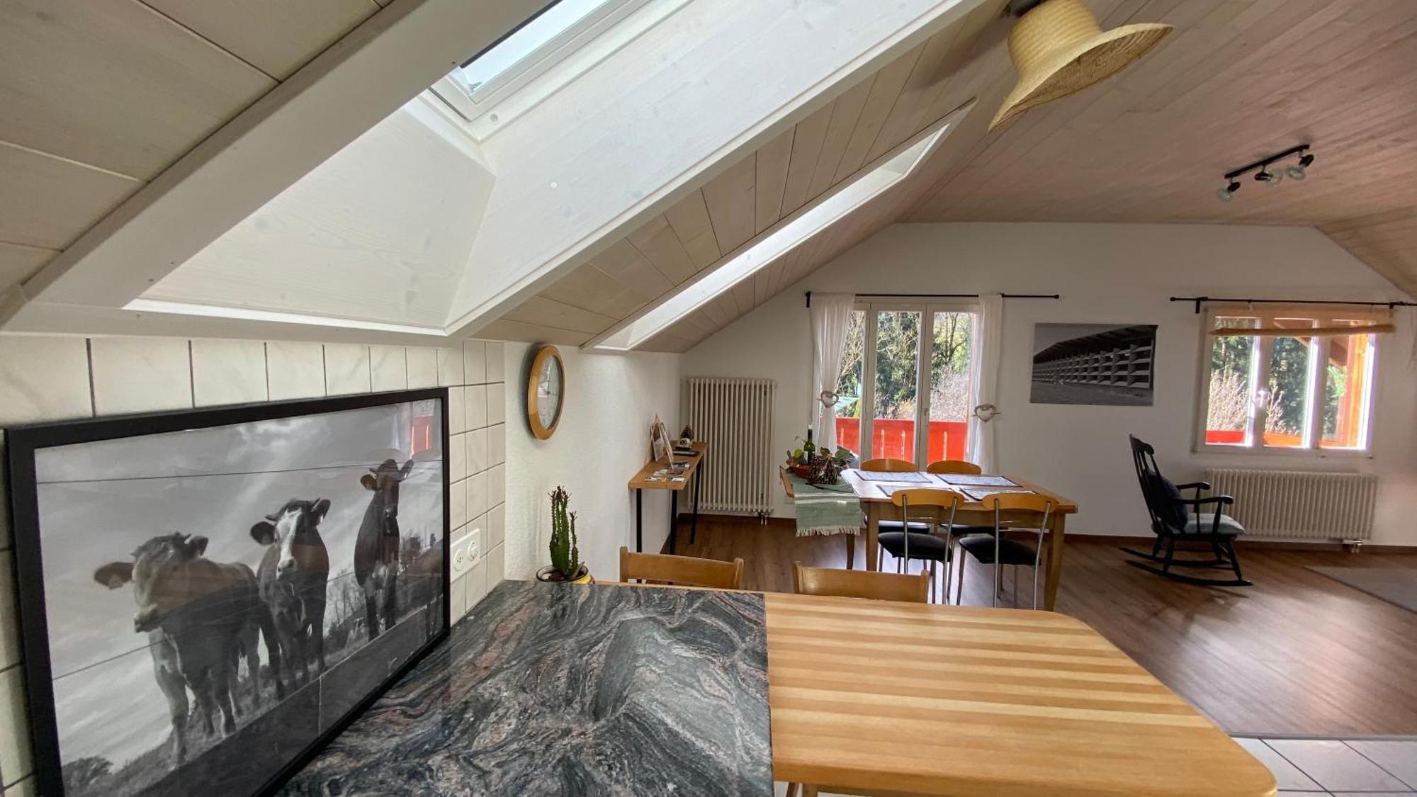 Naturnahe Familienwohnung Ruschegg 外观 照片