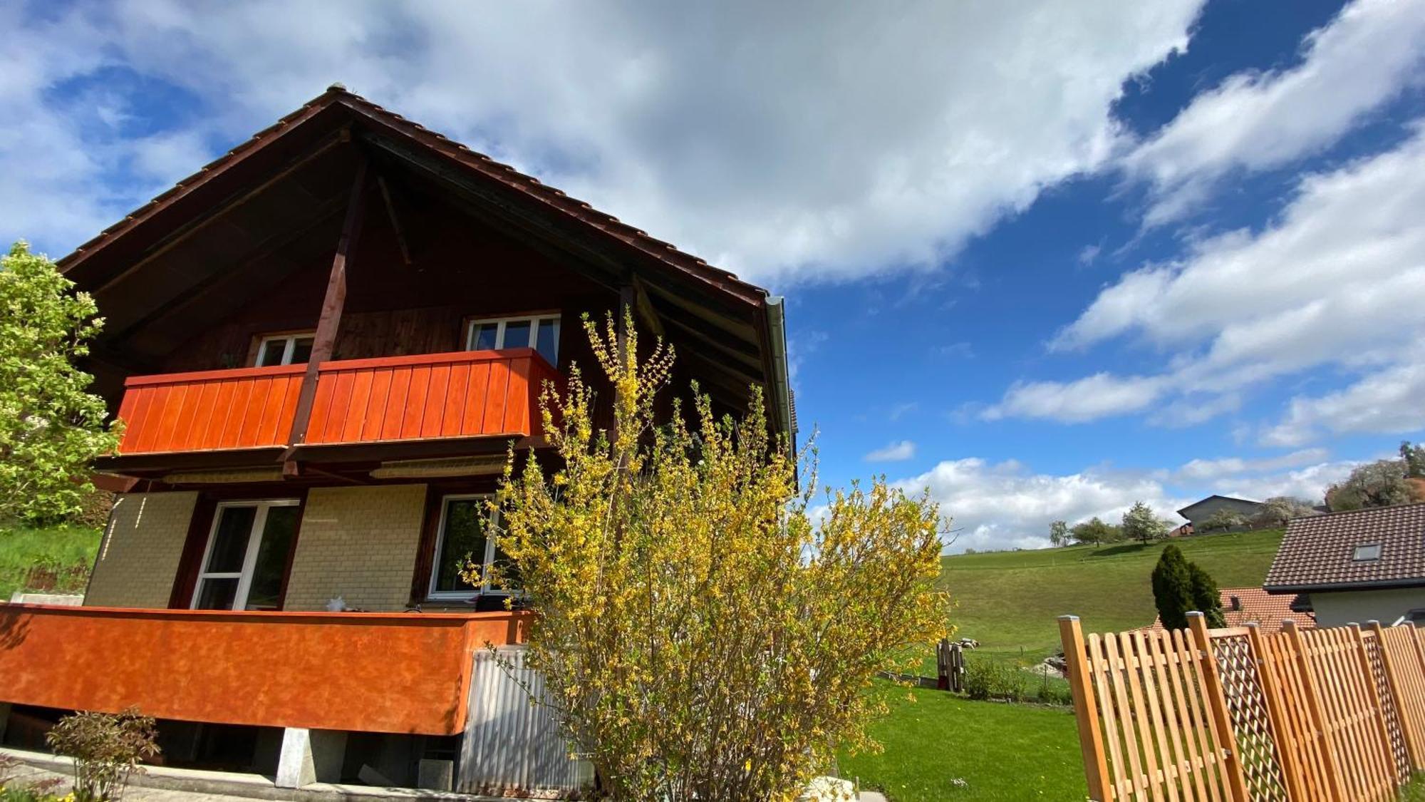 Naturnahe Familienwohnung Ruschegg 外观 照片